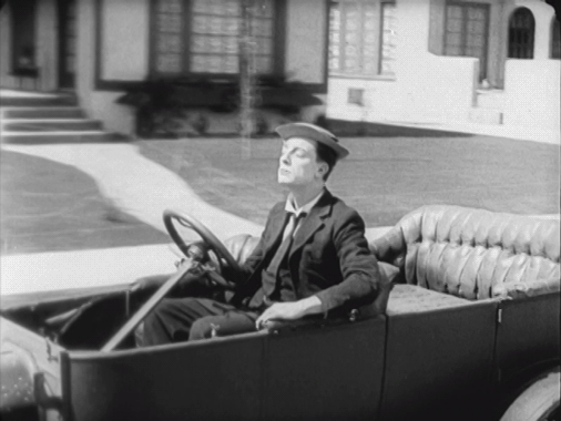 Buster Keaton having car problemsÂ  - Imgur